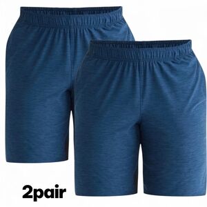 Athletic Works Men's Athletic Shorts - Navy Blue (2-Pack)
